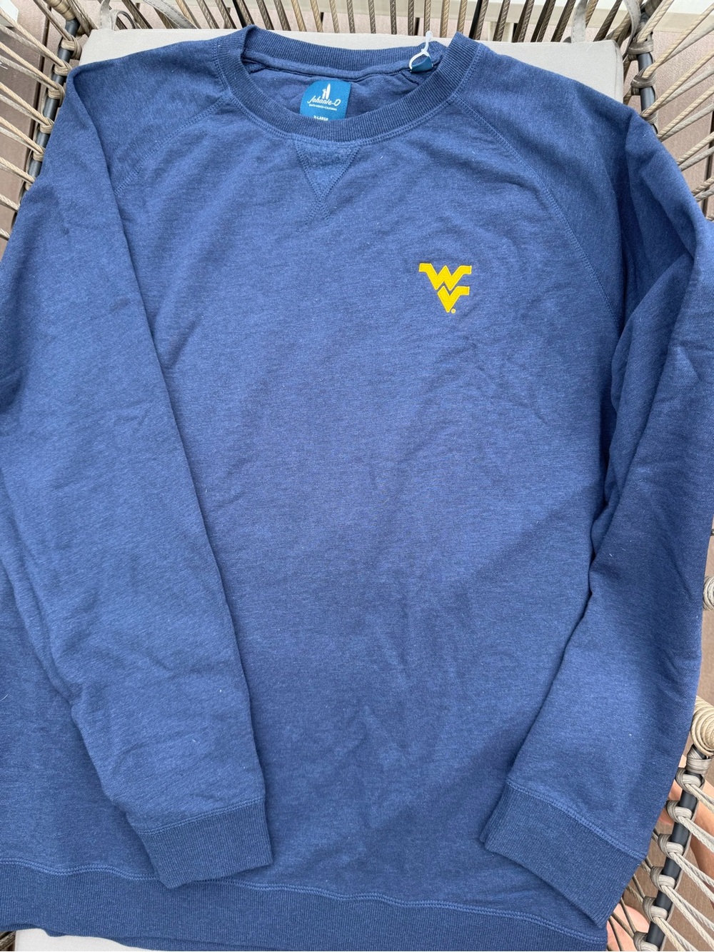 NEW johnnie-O WVU Freeman Crewneck Sweatshirt XL